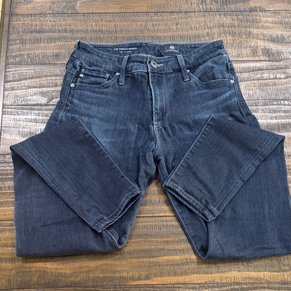 Women’s AG Dark Blue Jeans The Farrah Skinny